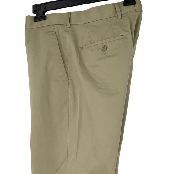 Mens Express Dress Khaki Pants Flat Size 32 x 30 Straight Leg Washable EUC 3006 - Picture 5 of 10
